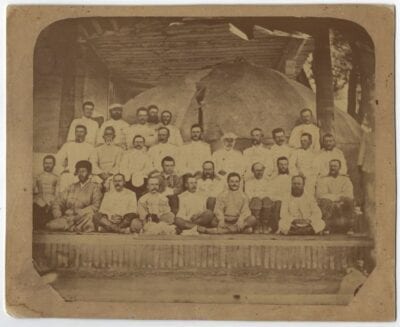 Штаб Оренбургского отряда по взятии Хивы. Неизвестный фотограф. 30 мая 1873 г.
